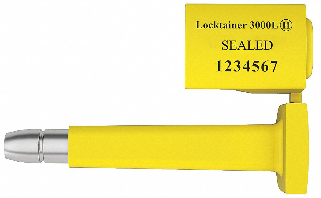 Bolt Seals: 5/16 in Bolt Dia, 2 9/16 in Bolt Clearance, 3 9/16 in Bolt Lg, Yellow, Removal, 50 PK