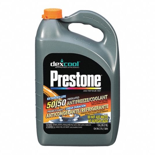PRESTONE Antifreeze Coolant, 1 gal, Plastic Bottle, Dilution Ratio PreDiluted, 34 °F