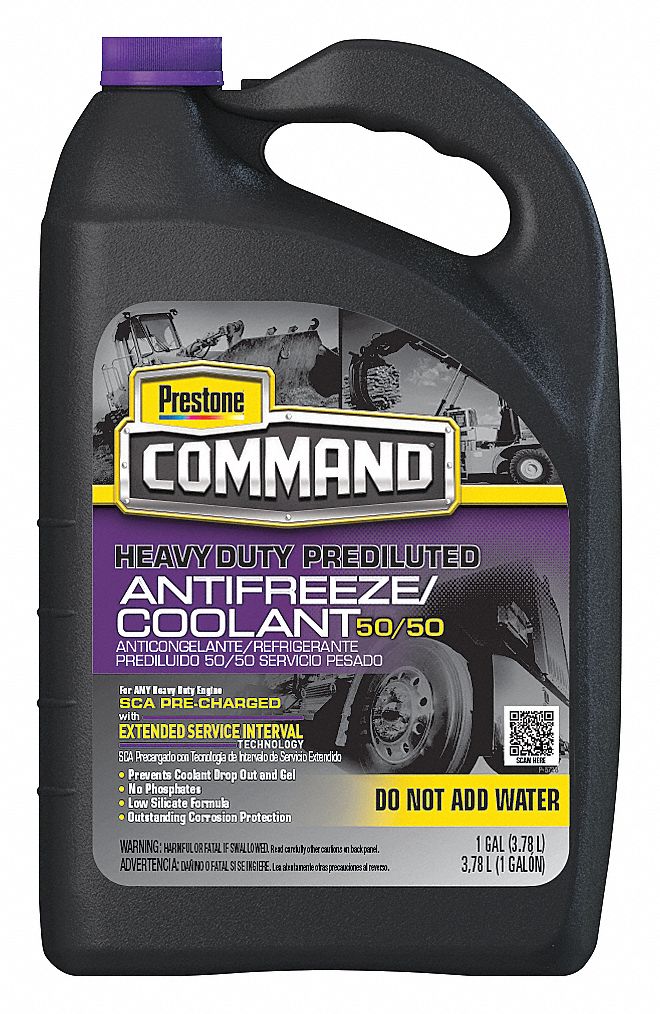 PRESTONE Antifreeze Coolant, 1 gal, Plastic Bottle, Dilution Ratio