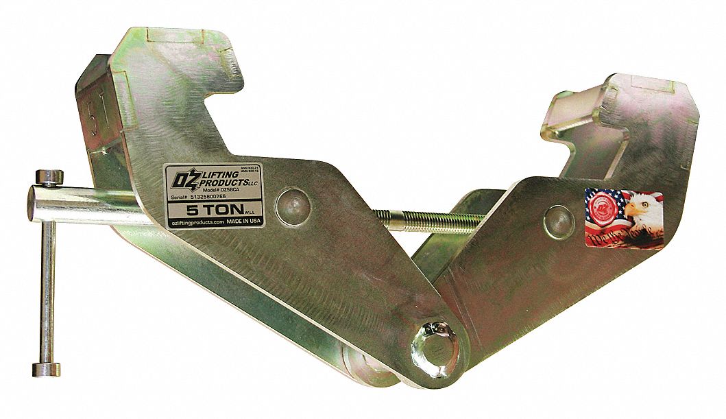 Oz Lifting Products Beam Clamp Manual 10 000 Lb Safe Working Load 3 1 2 In To 13 In Jaw Capacity Shaft 48rd42 Oz5bca Grainger