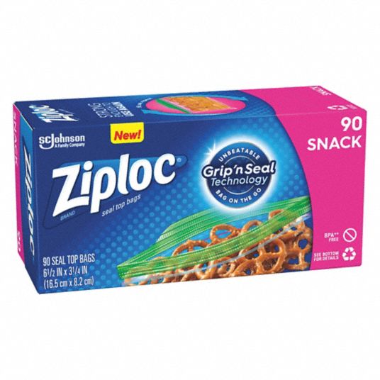 Ziploc Brand Snack Bags with Grip 'n Seal Technology, 90 ct