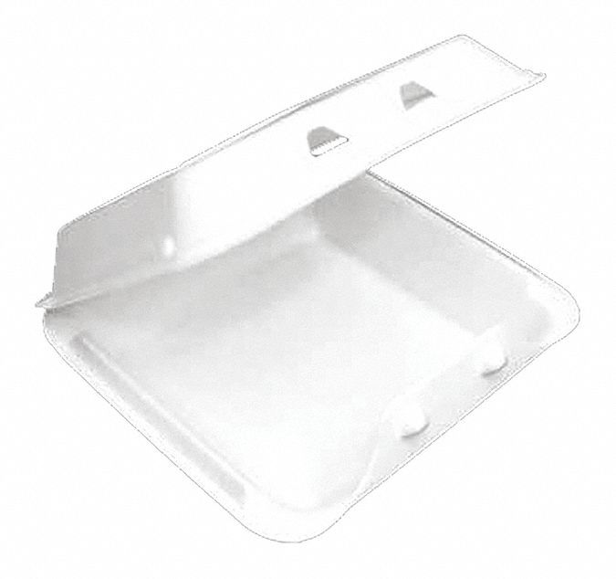 PACTIV Contenedor Comida Llevar,Blanco,PQ150 - Contenedores Desechables para  Llevar - 48RD82