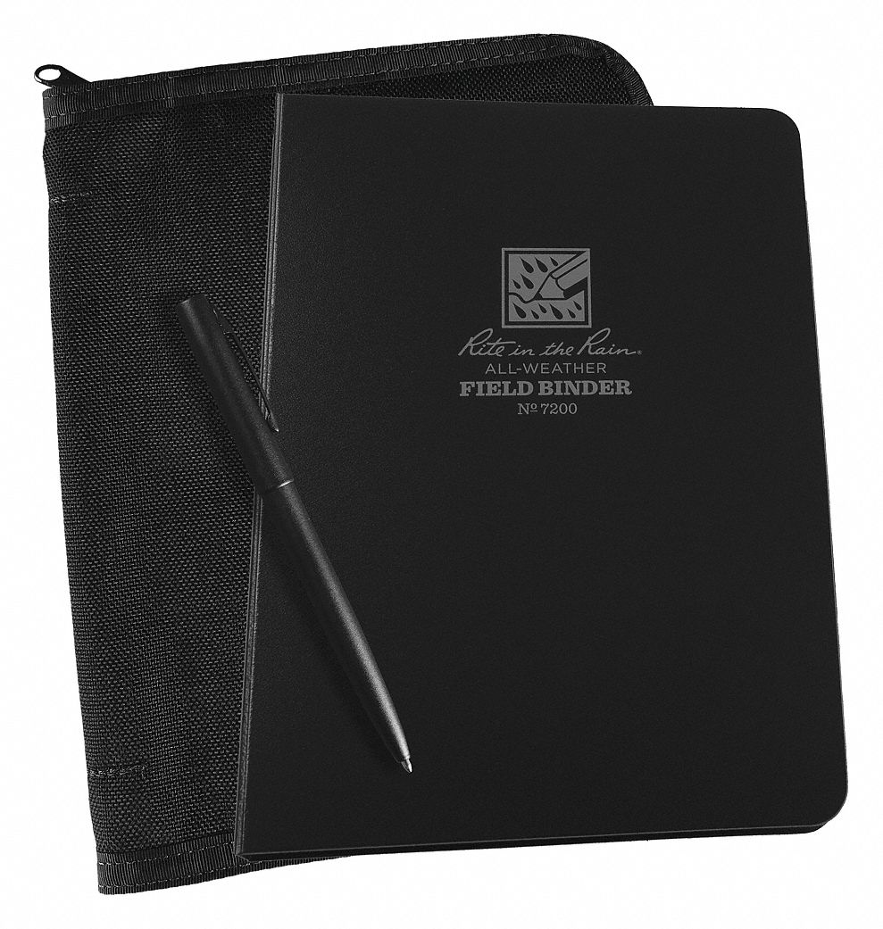 epaらリバーブルベスト RITE IN THE RAIN, Black, Polydura, Binder Kit - 48RE42|7200B