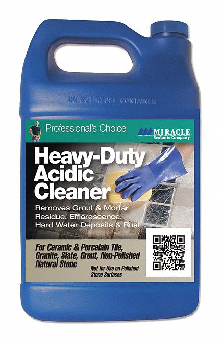 Acidic Cleaner: Jug, 1 gal Container Size, Concentrated, Liquid, 4 PK