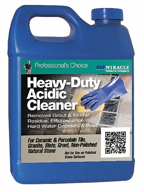 Acidic Cleaner: Jug, 32 oz Container Size, Concentrated, Liquid, 6 PK