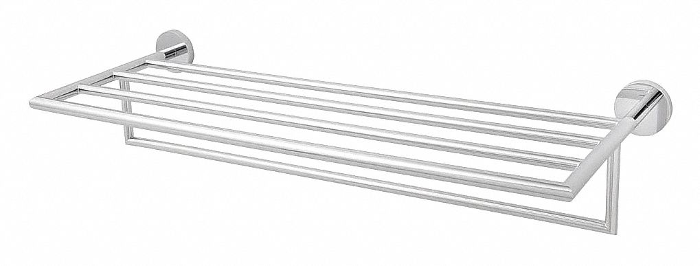 Towel Rack: SA-2003-BN, Wall Mount, 4 7/8 in x 25 7/8 in x 9 1/2 in, 23 5/8 in Bar Wd