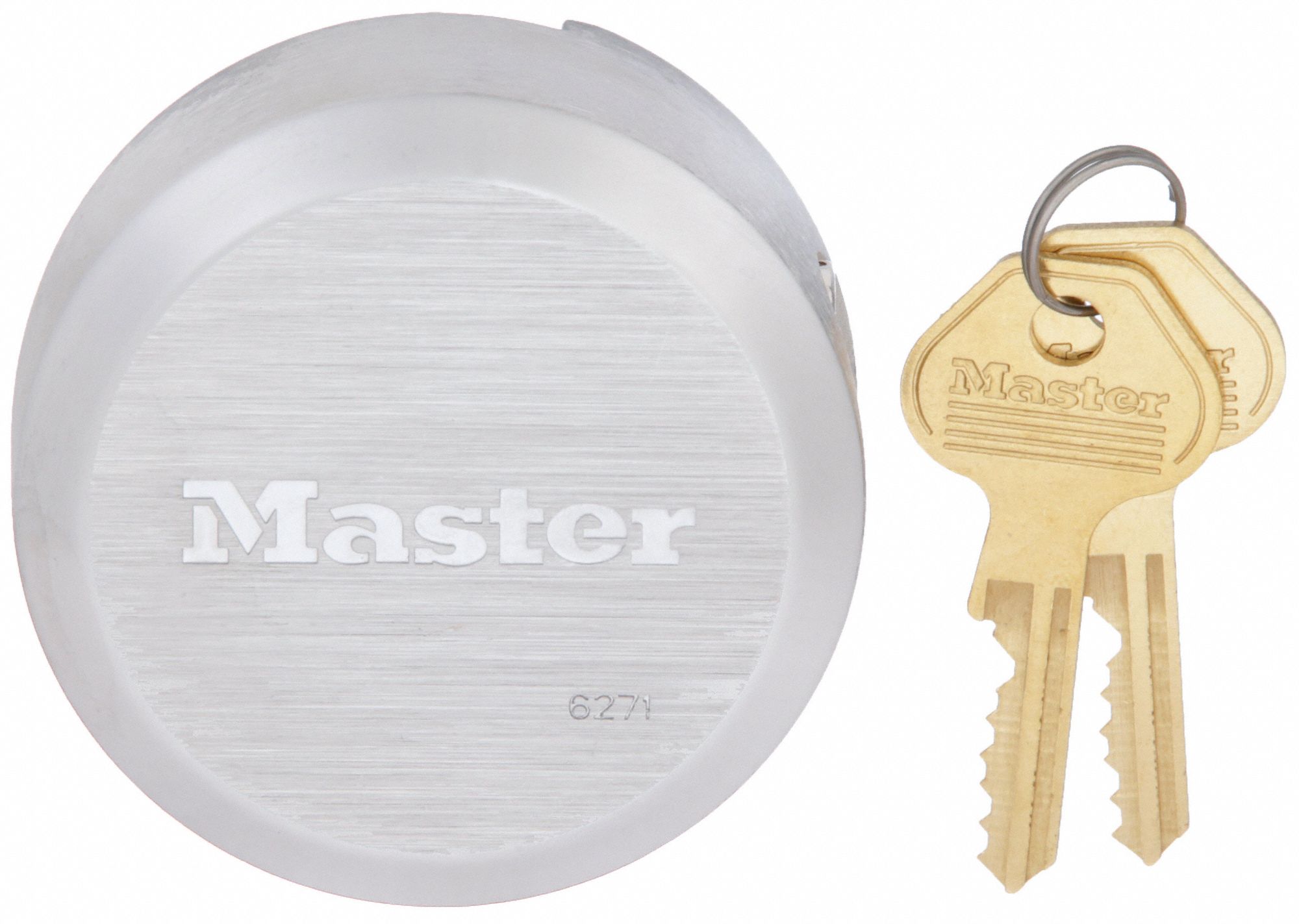 CADENAS A CLE, 1 23/32 PO, ROND, ARGENT