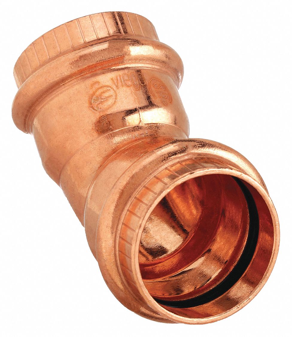 45 DEGREE ELBOW: COPPER, PRESS-FIT X PRESS-FIT, ¾ IN X ¾ IN COPPER TUBE SIZE