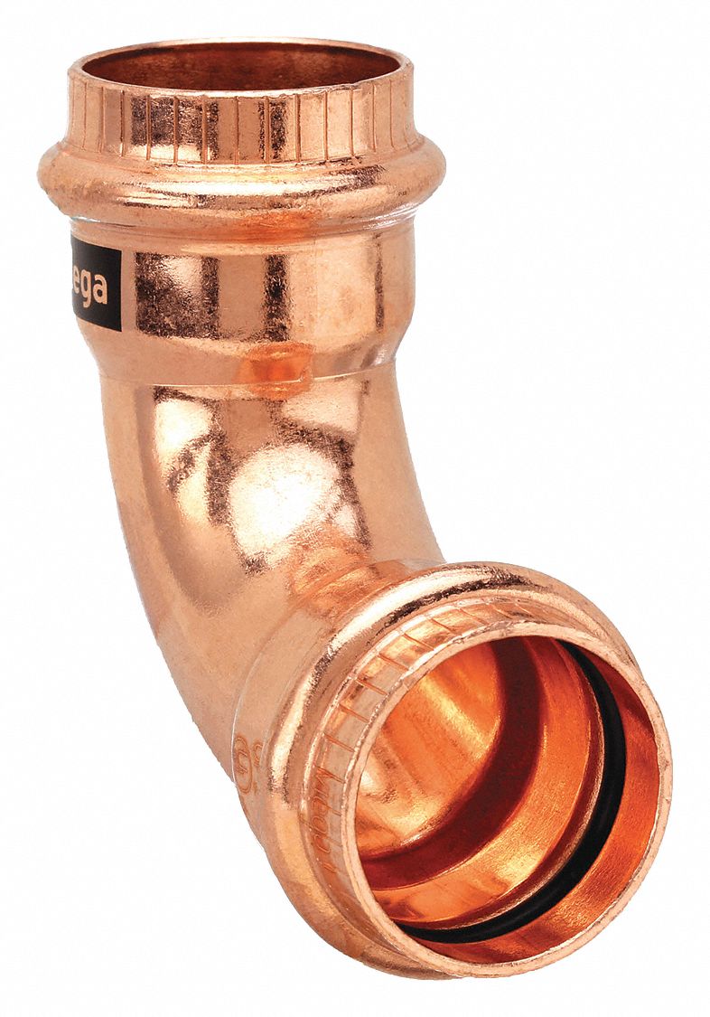 90 DEGREE ELBOW: COPPER, PRESS-FIT X PRESS-FIT, 1 IN X 1 IN COPPER TUBE SIZE