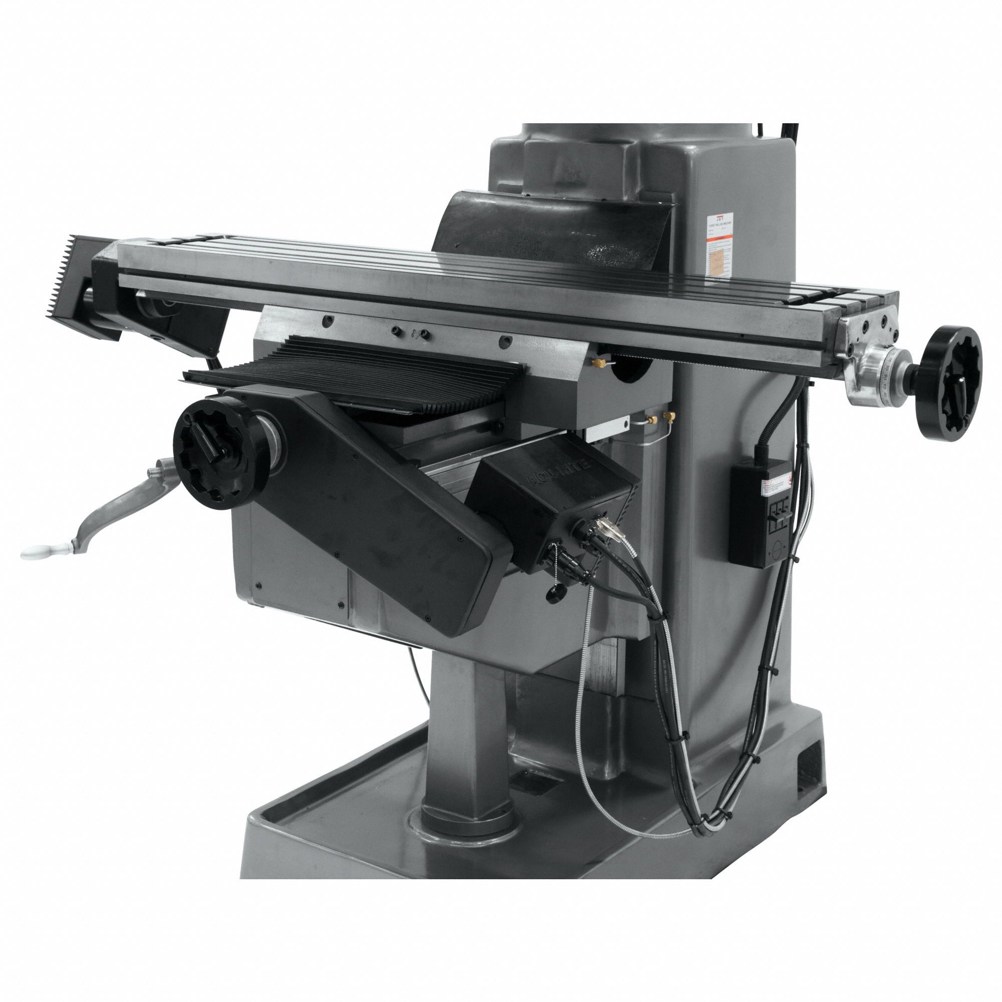 JET Knee/Column Milling Machine 10 in Table Lg, 50 in Table Wd, 840 lb