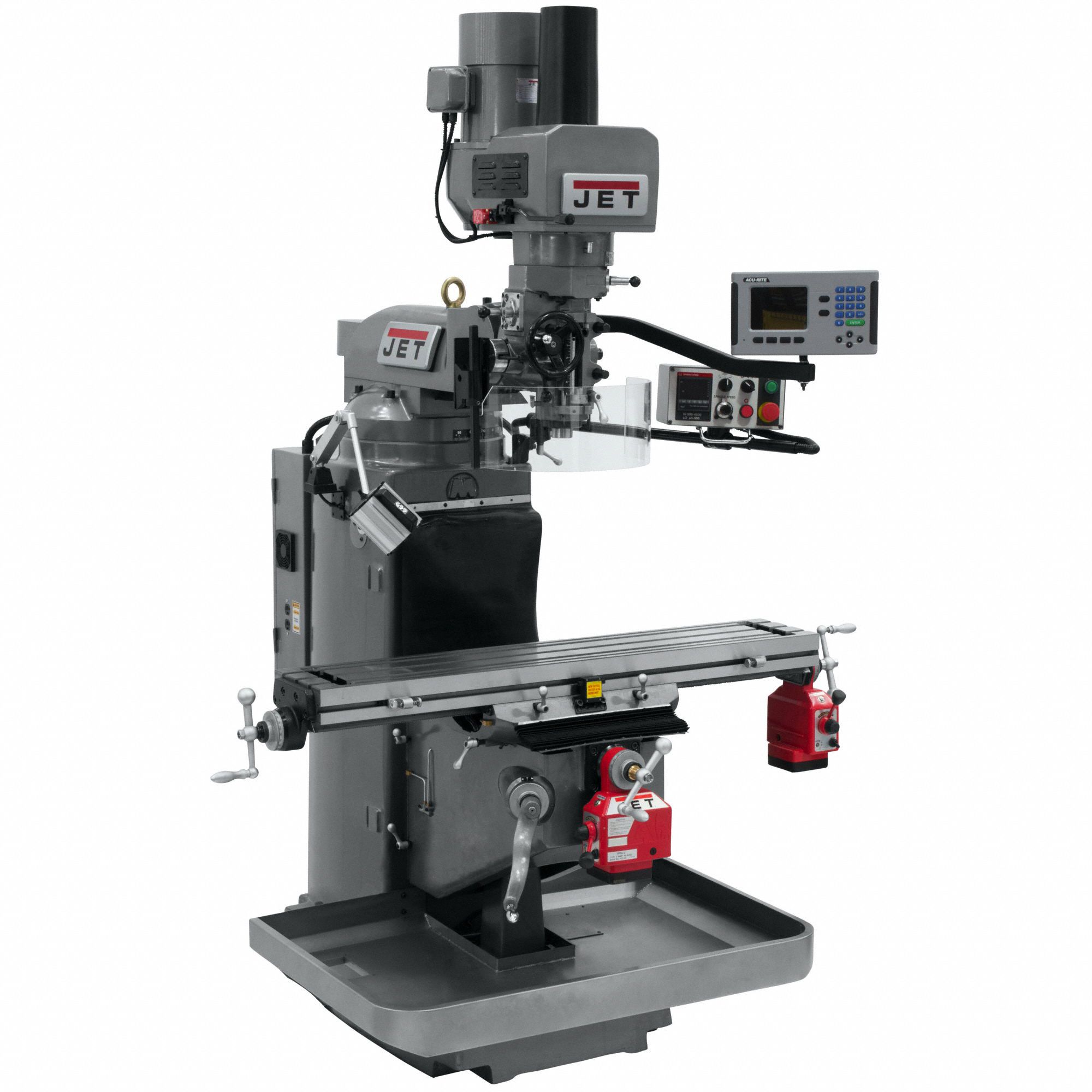 JET Knee/Column Milling Machine: 9 in Table Lg, 49 in Table Wd, 720 lb ...