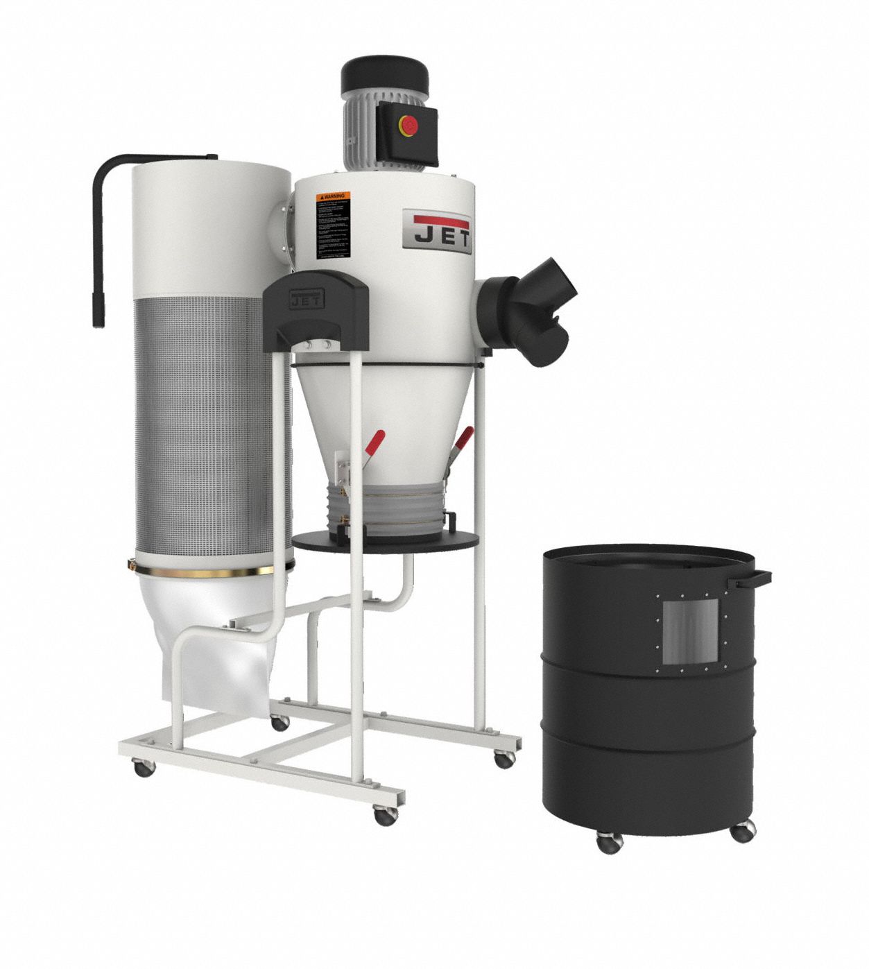 JET Dust Collector Cyclone, 1,259 cfm Max. Flow (CFM), 6,396 fpm Op