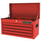 TOP CHEST,STEEL,285 LBS.,RED,4 DRAWERS