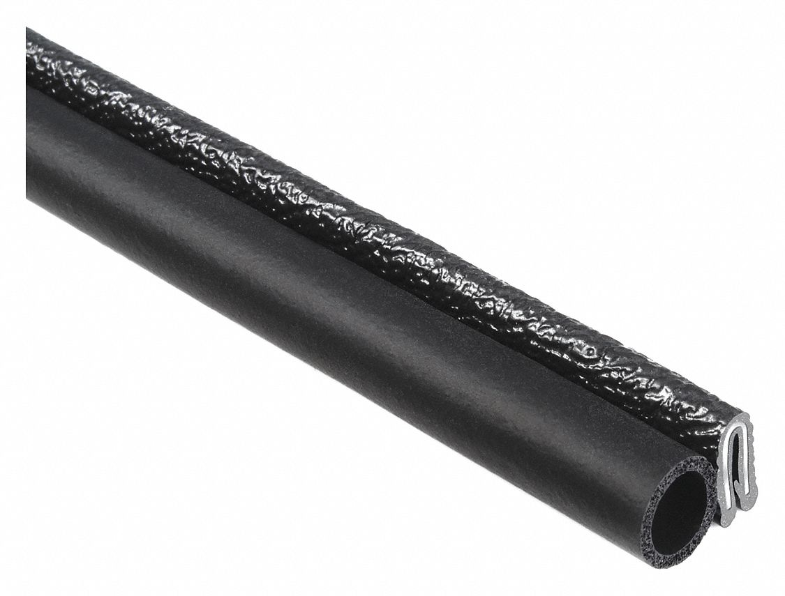 TRIM LOK INC, Side Bulb w/Vinyl Grip, Fits 0.0156 in Edge, Trim Seal