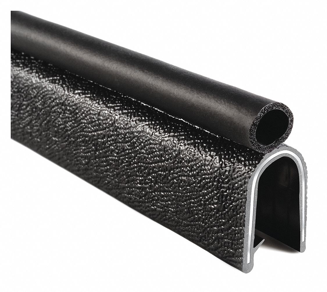 TRIM LOK INC, Top Bulb w/Vinyl Grip, Fits 0.500 in Edge, Trim Seal 48RL8742000SB3X1/2C100