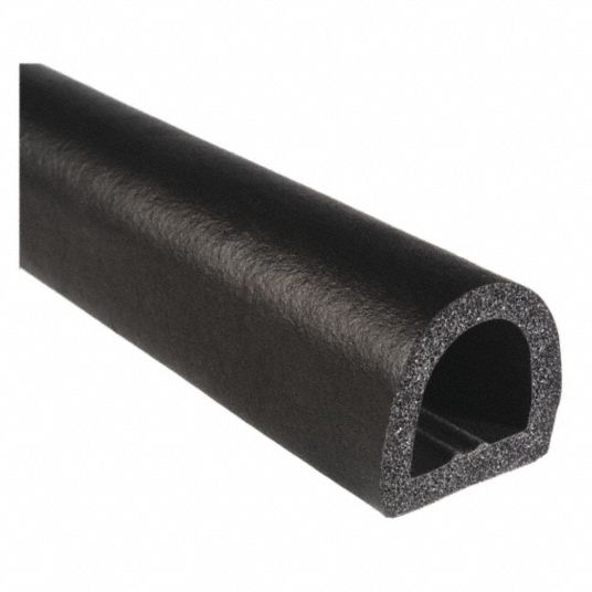 TRIM LOK INC Adhesive Foam Rubber Seal: 25 ft Overall Lg, 1 in Overall Wd,  1 in Overall Ht, EPDM