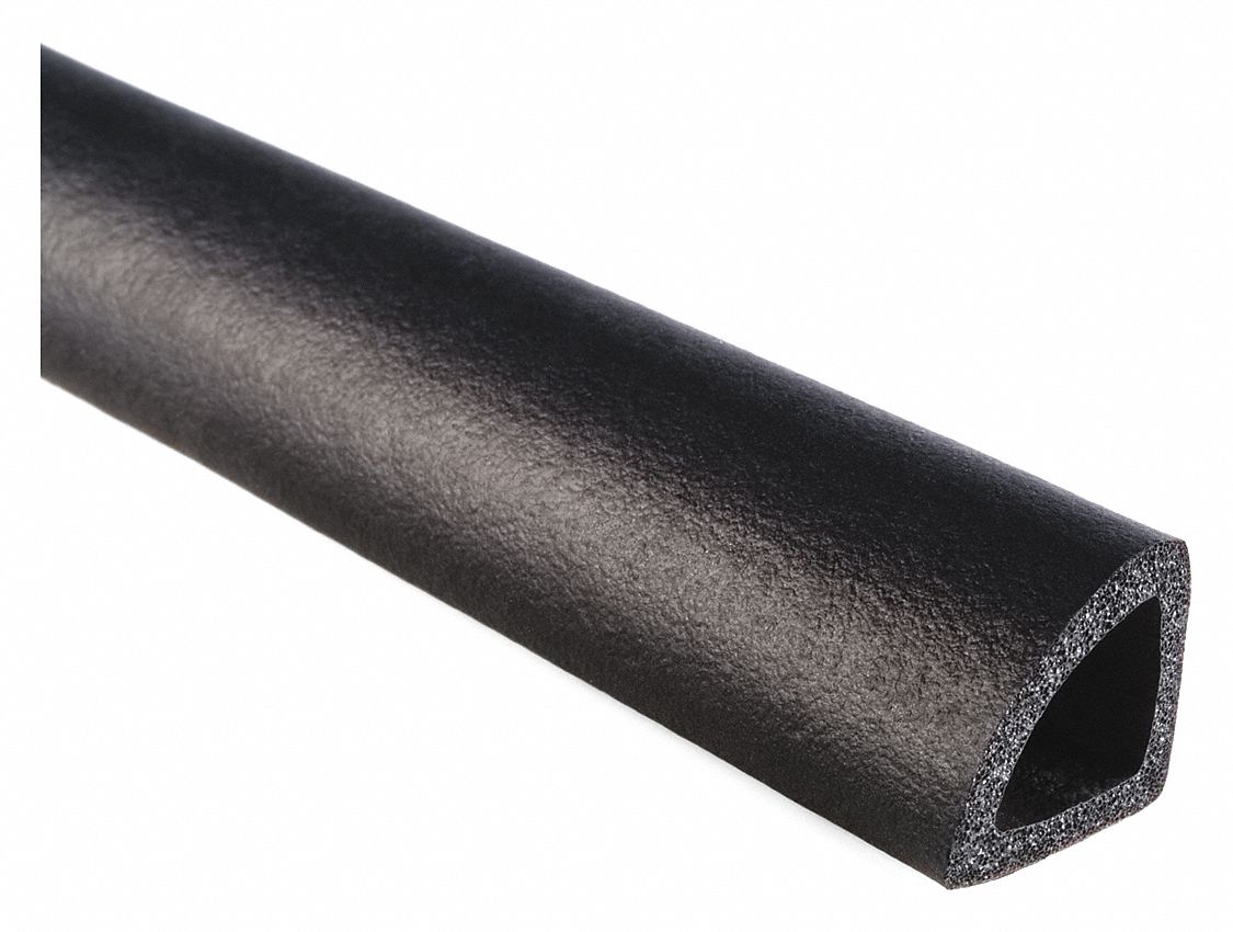 TRIM LOK INC Rubber Seal, Triangle, 0.625" H, 25 ft. L 48RM67X2123HT