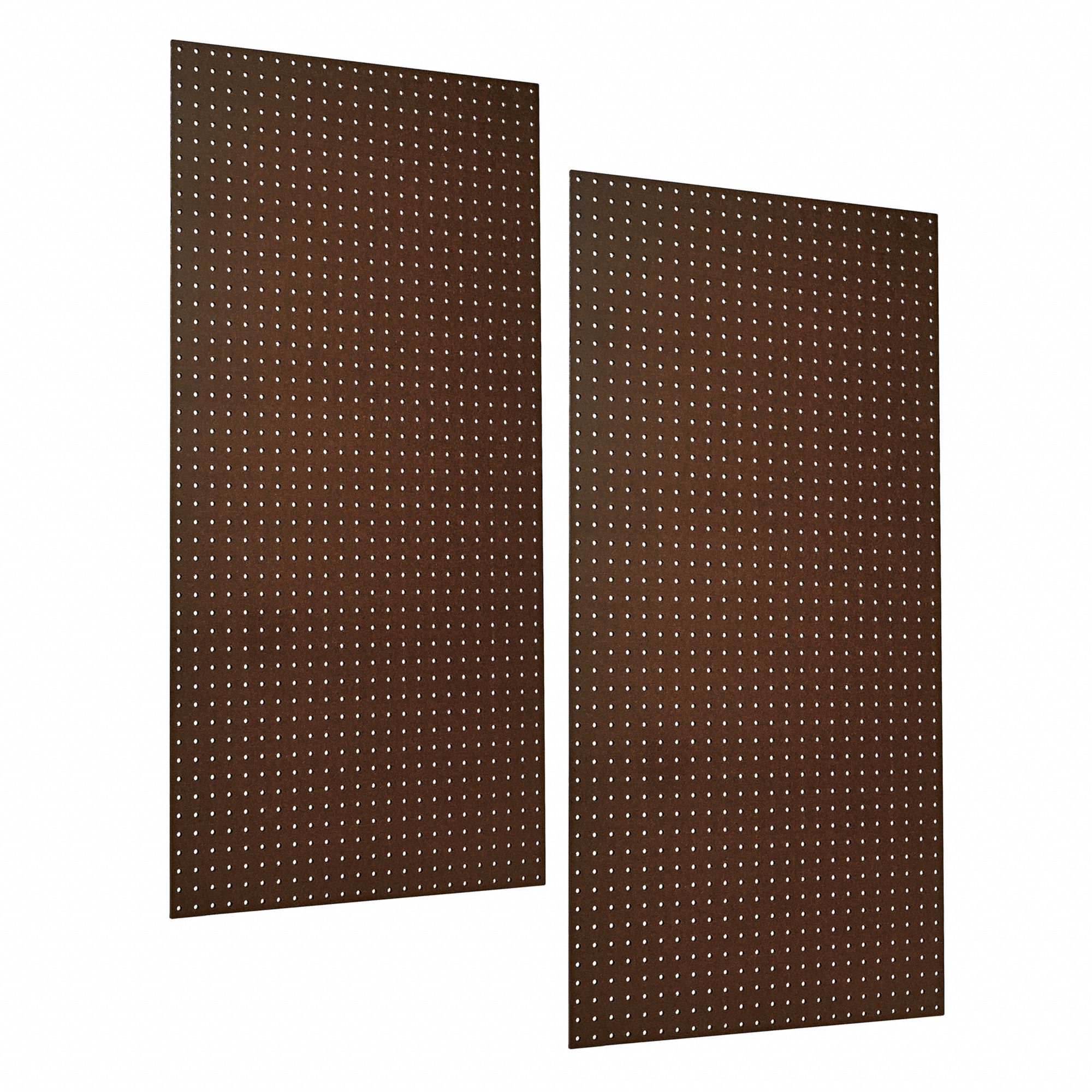 Pegboard Panel: Round, 1/4 in Peg Hole Size, 48 in x 24 in x 1/8 in, Hardwood