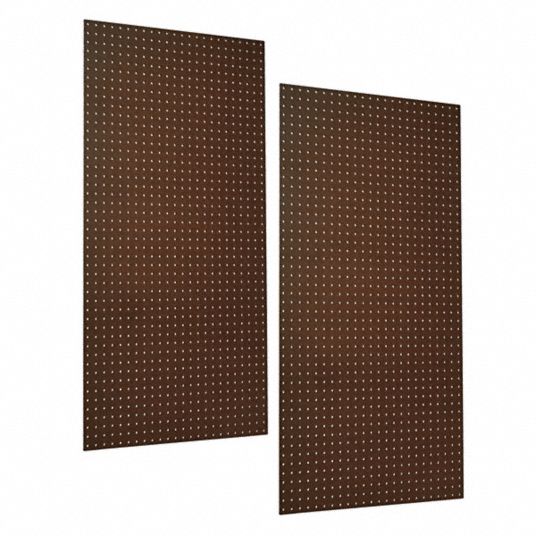 TEMPERED WOOD PEGBOARD, Round, 1/4 in Peg Hole Size, Pegboard Panel