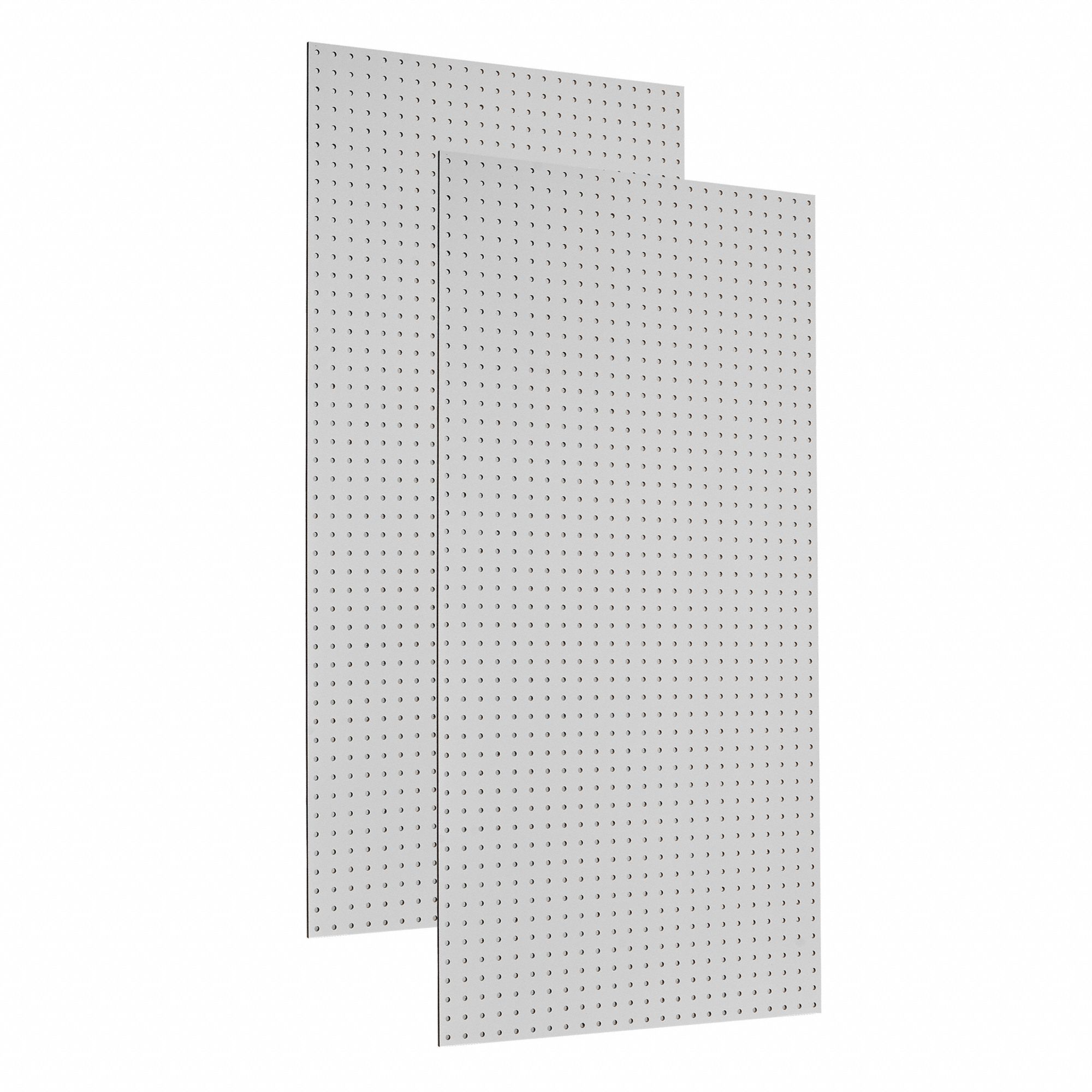 Pegboard Panel: Round, 1/4 in Peg Hole Size, 48 in x 24 in x 1/8 in