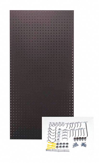 PEGBRD PANEL KIT,48",RND HOLE,BLACK