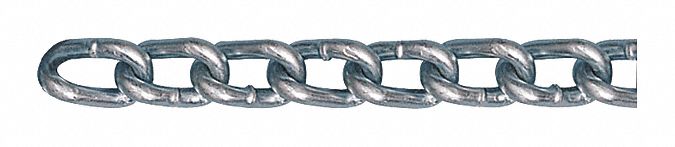 Twist Chain: 2 in Chain Trade Size, Carbon Steel, 310 lb Working Load Limit, Twist, Welded