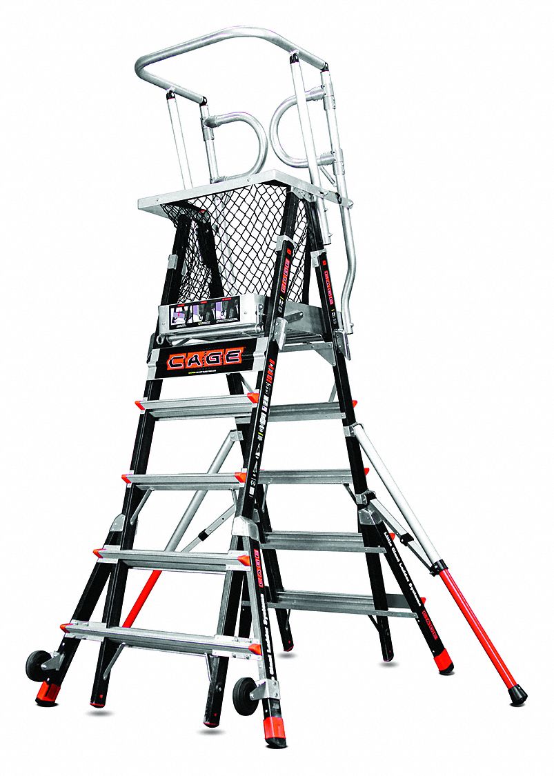 Adj. Platform Ladder,12ft. 6in. Ladder H - Grainger