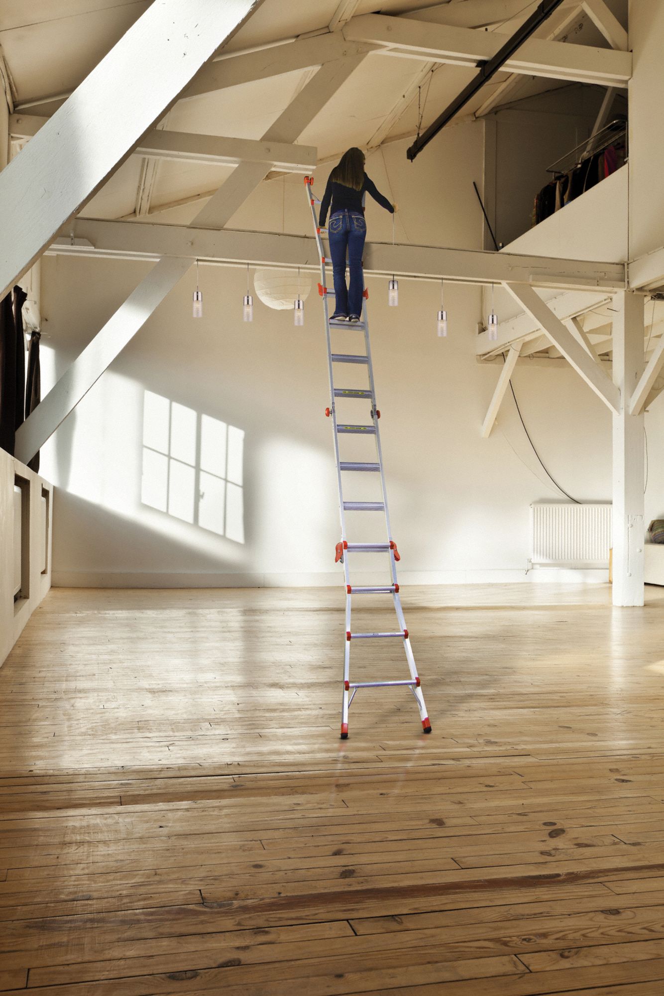 LITTLE GIANT 22 ft Aluminum Multipurpose Ladder, 300 lb Load Capacity