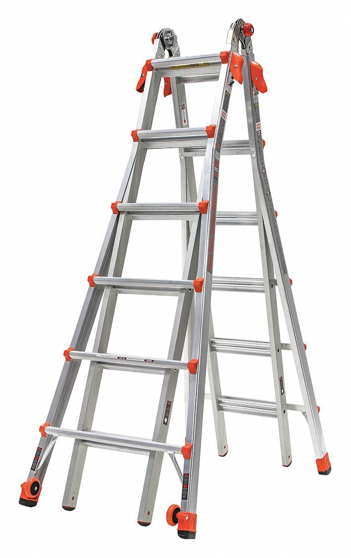 LITTLE GIANT, 23 ft Extended Ladder Ht, 6 to 11 ft, Multipurpose Ladder