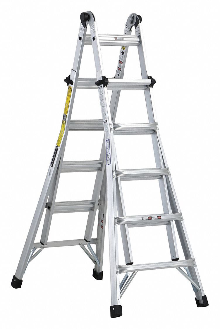 Louisville, 4 Configurations, Aluminum, Combination Ladder - 48rt34