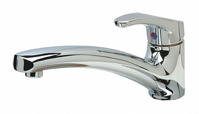 LOW ARC KITCHEN FAUCET: ZURN, AQUASPEC, CHROME FINISH, 2.2 GPM FLOW RATE, 10 IN SPOUT LG