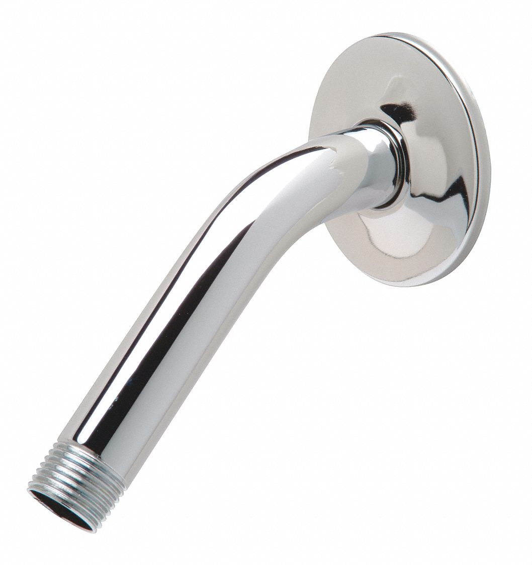 SHOWER ARM: ZURN, FOR WALL-MOUNTED SHOWERHEADS, BRASS, 6 IN SIZE, ½ IN CONNECTION SIZE