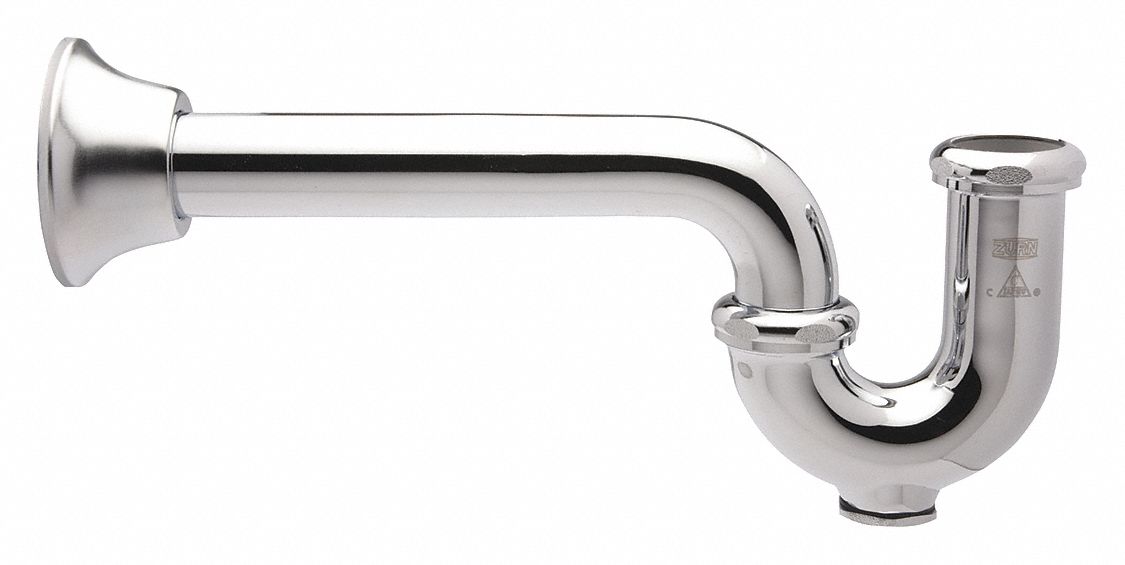 TRAP: CAST BRASS, CHROME, SILVER, 1¼ IN NOMINAL PIPE SIZE, 11 IN OVERALL LG, COMPRESSION