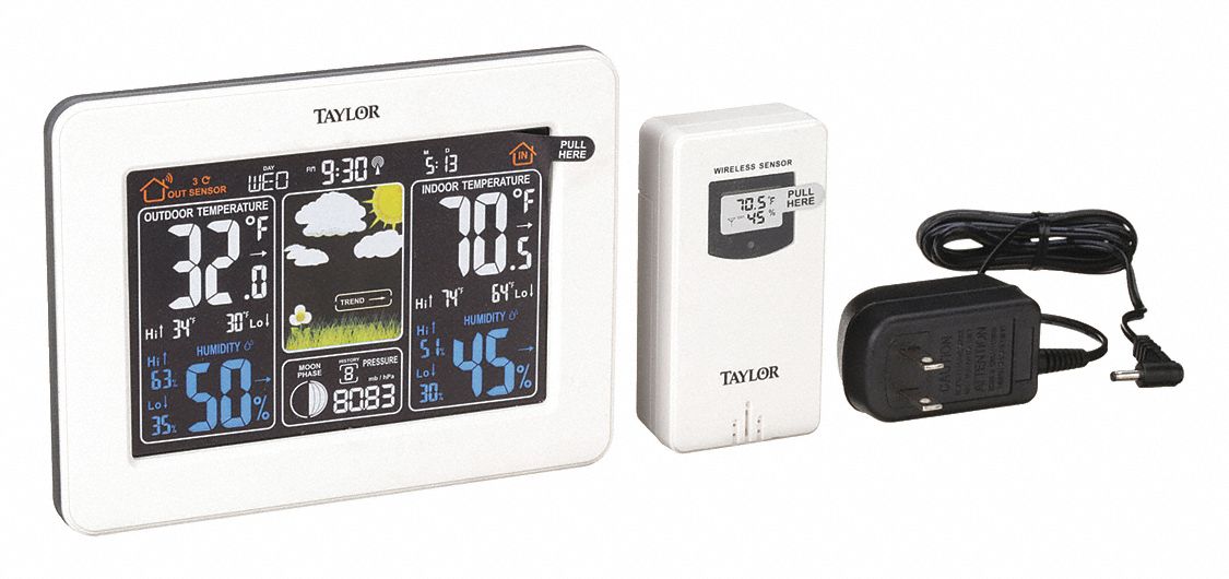 Taylor Wireless Indoor/Outdoor Weather Station with Hygrometer