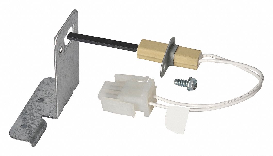 Hot Surface Igniter: OEM, Silicon Nitride, 5 in Lead Lg, 80V AC, Plug-In, Compatible with Trane