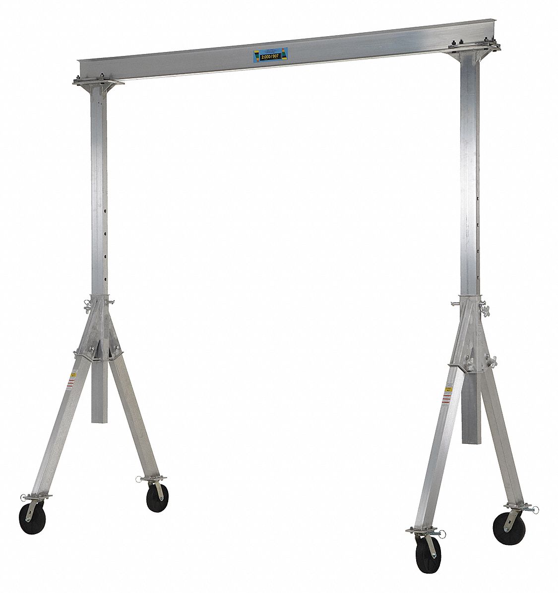 ADJUSTABLE ALUMINUM GANTRY CRANE, 4K 8 X 12 IN