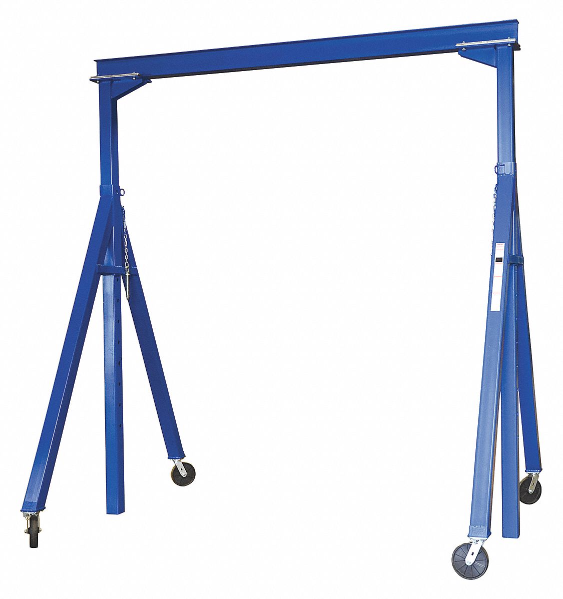 INDUSTRIAL STEEL GANTRY CRANE, BLUE, PAINTED FINISH, 1 YEAR WARRANTY, 10FT L 2,000 LB CAPACITY