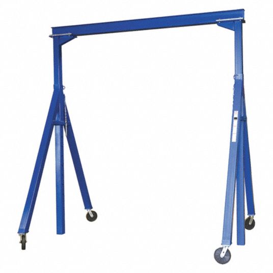 GRAINGER APPROVED Adjustable Gantry Crane, 2,000 lb Load Capacity, 4.0
