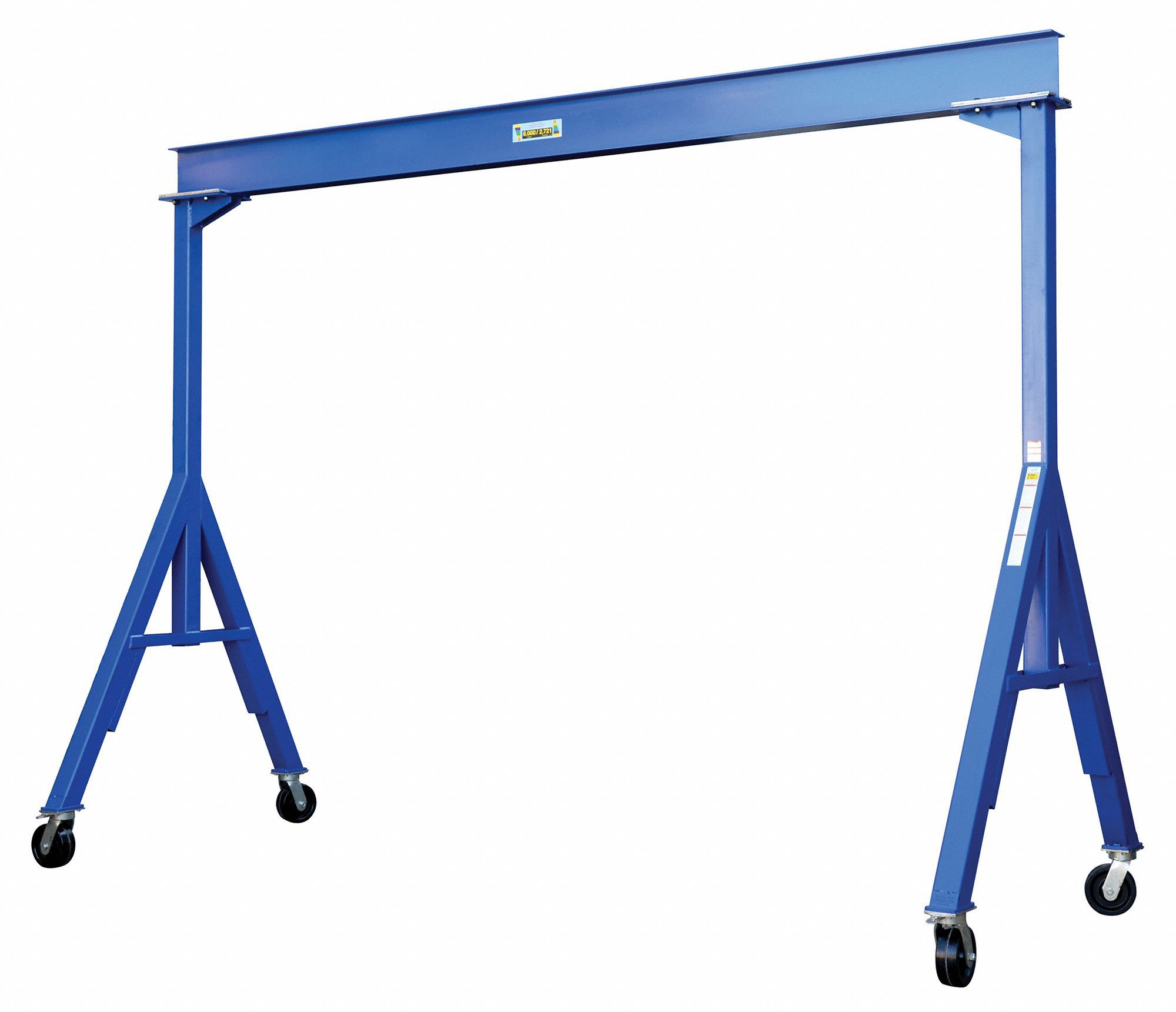 FIXED GANTRY CRANE, FIXED SPAN, FIXED H, 6,000 LB LOAD CAPACITY, STEEL, 10.9 FT