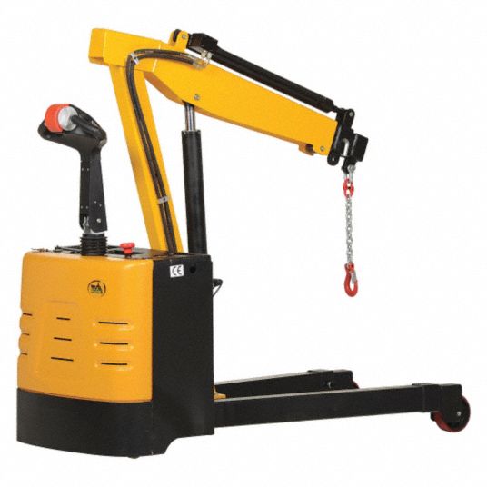 GRAINGER APPROVED Electric Floor Crane: 2,500 lb Capacity, 8 ft Reach ...