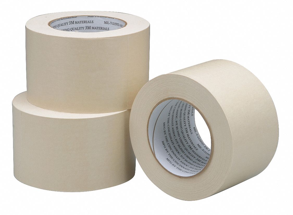 Crepe Paper Backing Painters Tape Roll x 180 ft Rubber Adhesive Tan 3M 2364 Performance Masking Tape 0.125 in