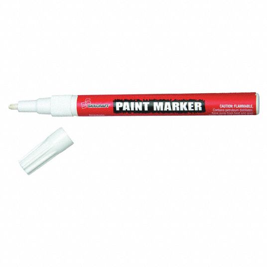 ABILITY ONE Removable Paint Marker, PaintBased, Whites Color Family
