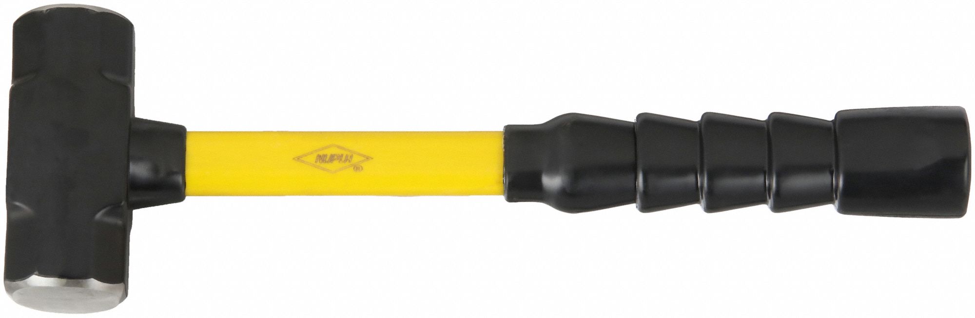 STEEL ENGINEERING HAMMER, FIBREGLASS HANDLE, 4 LB HEAD WT, 1⅝ IN DIA, 14 IN OVERALL L