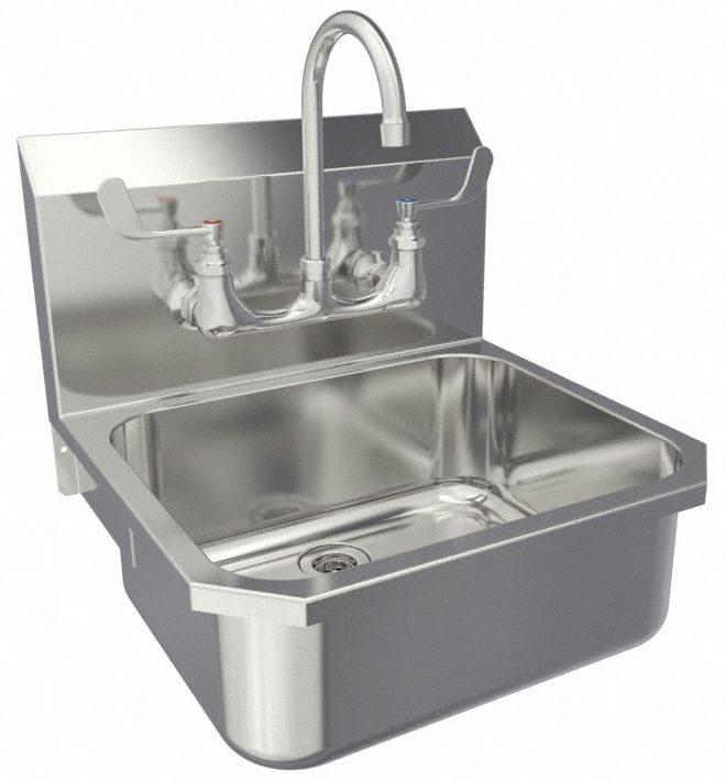 Sink: 1 Stations, 7 in Bowl Dp, 17 in Bowl Lg, 14 in Bowl Wd, Faucet Included, 18 ga
