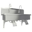 Wall-Mounted, Two-Person Hand Sinks & Hand Wash Stations With Faucets
