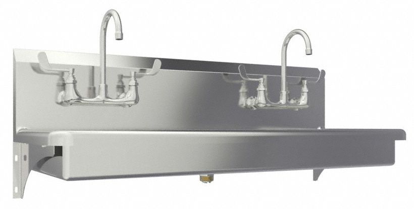 WASH STATION: SANI-LAV, 2 GPM, SPLASH, 45 IN X 16½ IN BOWL SIZE, 5 IN BOWL DP, 16 GA