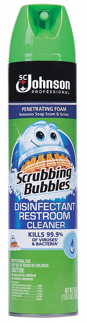 Scrubbing Bubbles Bathroom Cleaner, 25 oz. Aerosol Can, Unscented