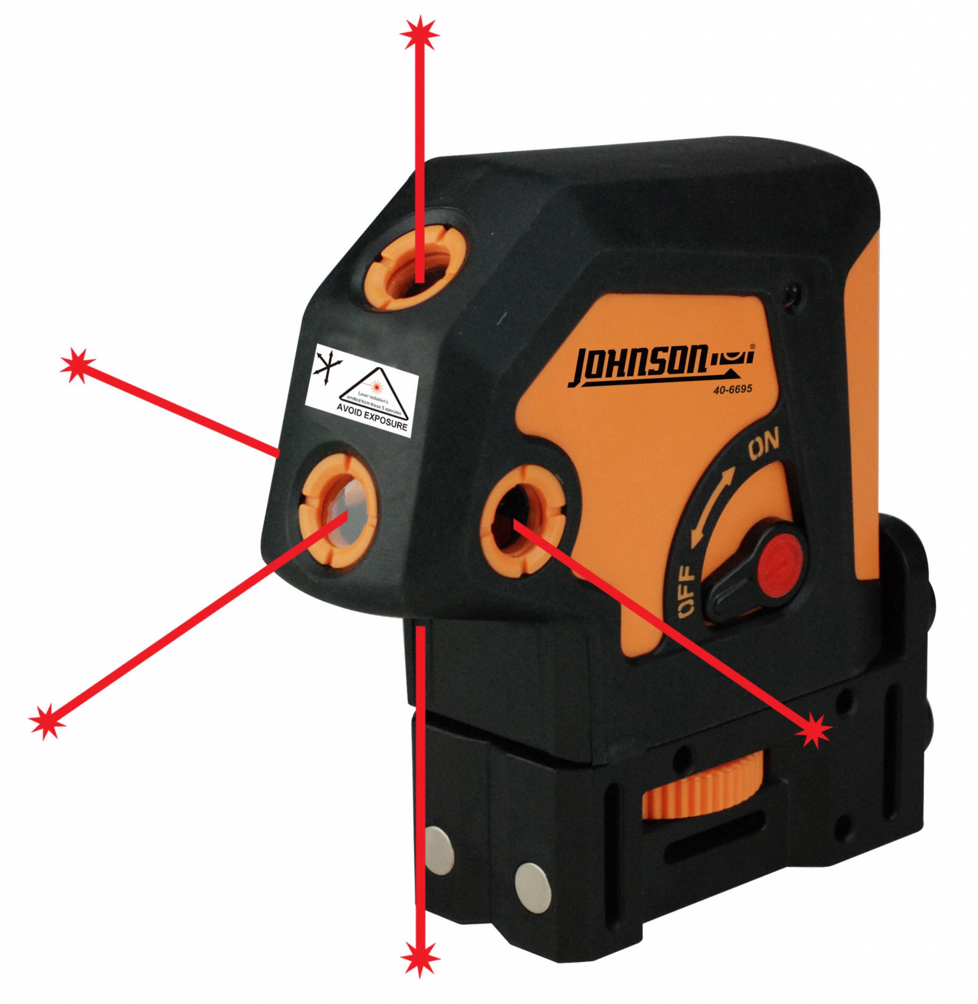 JOHNSON LEVEL & TOOL Dot Laser 5 Beams, 5 Dots, 0 Lines, Red, 100 ft