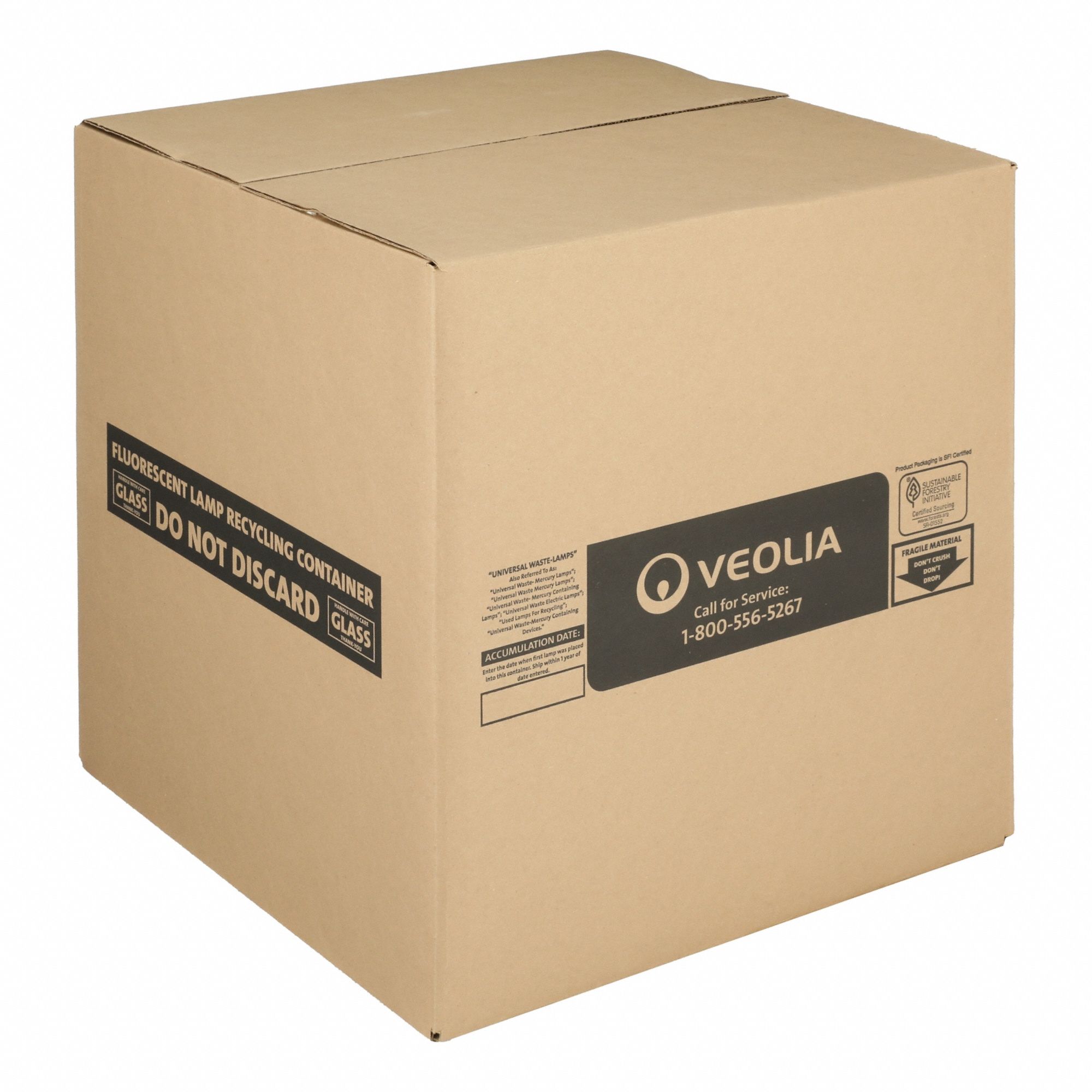 Lighting Recycling Kit: (46) T12/(60) HID or CFL/(81) T8, Wt Dependent, 54 lb Wt Capacity