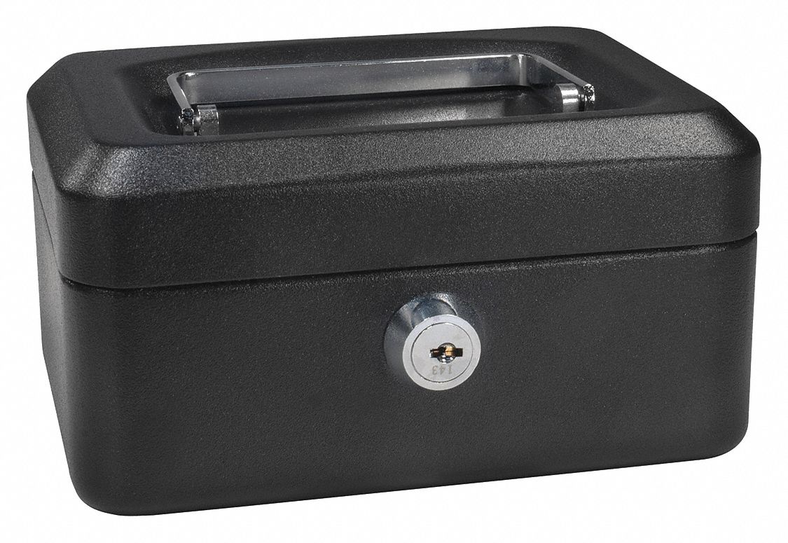 CASH BOX,COMPARTMENTS 3,2 IN. H